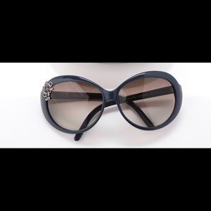 YSL blue oval sunglasses